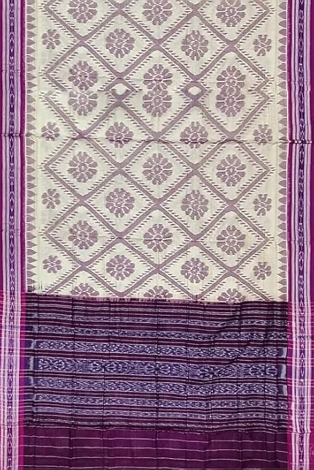 Odisha Sambalpuri Handloom Ikat Women Cotton Saree, Odisha Handloom Handmade Pure Cotton Khandua Saree, Ikkat Orissa Traditional Handloom Saree Without Blouse EMS40 - Saree