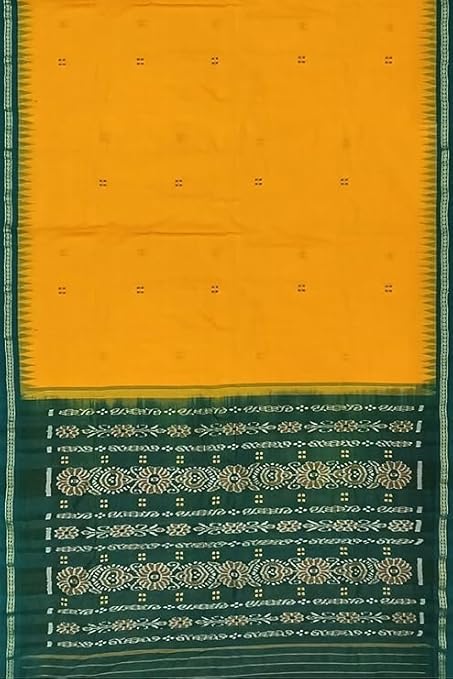 Odisha Sambalpuri Handloom Ikat Women Cotton Saree, Odisha Handloom Handmade Pure Cotton Khandua Saree, Ikkat Orissa Traditional Handloom Saree Without Blouse EMS45 - Saree