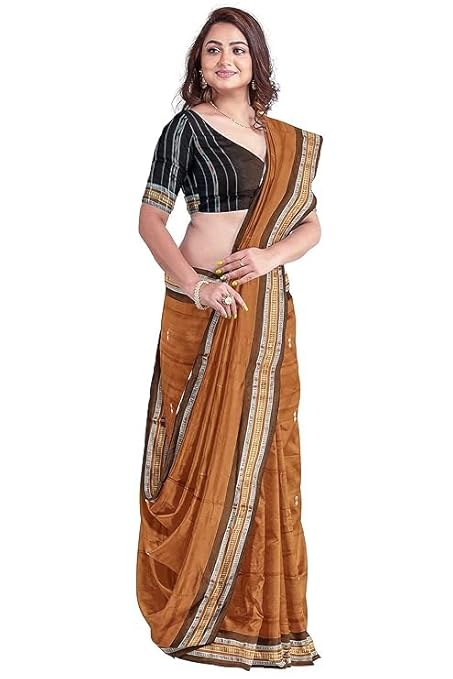 Odisha Sambalpuri Handloom Ikat Women Cotton Saree, Odisha Handloom Handmade Pure Cotton Khandua Saree, Ikkat Orissa Traditional Handloom Saree Without Blouse EMS59 - Saree