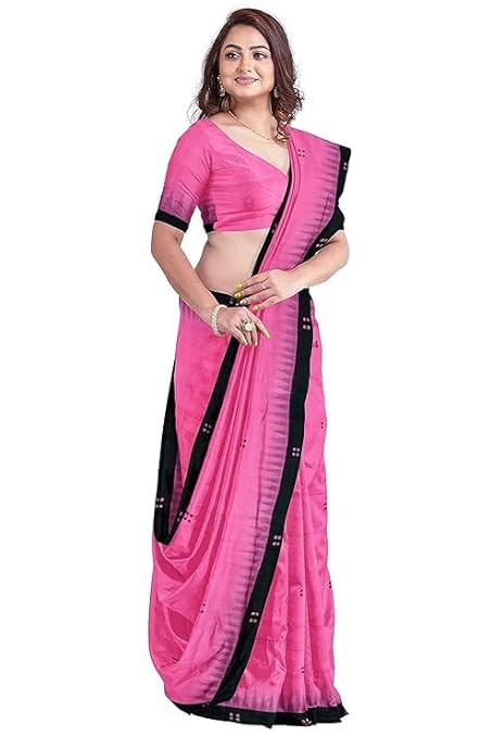 Odisha Sambalpuri Handloom Ikat Women Cotton Sarees, Odisha Handloom Handmade Pure Cotton Khandua Sari, Ikkat Orissa Traditional Saree Without Blouse EMS78 - Saree