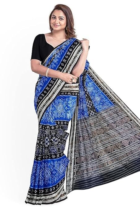 Odisha Sambalpuri Handloom Ikat Women Cotton Saree, Odisha Handloom Handmade Pure Cotton Khandua Saree, Ikkat Orissa Traditional Handloom Saree Without Blouse EMS96 - Saree