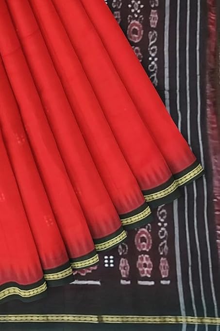 Odisha Sambalpuri Handloom Ikat Women Cotton Saree, Odisha Handloom Handmade Pure Cotton Khandua Saree, Ikkat Orissa Traditional Handloom Saree Without Blouse EMS122 - Saree