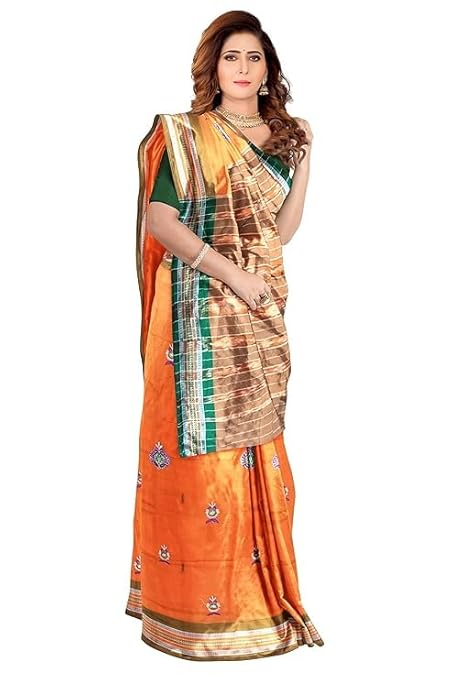 Odisha Sambalpuri Handloom Ikat Women Cotton Saree, Odisha Handloom Handmade Pure Cotton Khandua Saree, Ikkat Orissa Traditional Handloom Saree Without Blouse EMS155 - Saree