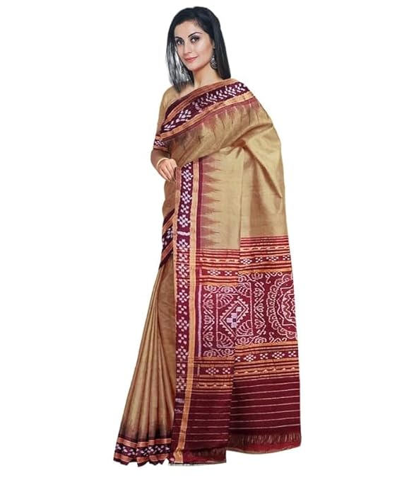 Odisha Sambalpuri Handloom Ikat Women Cotton Saree, Odisha Handloom Handmade Pure Cotton Khandua Saree, Ikkat Orissa Traditional Handloom Saree Without Blouse EMS167 - Saree