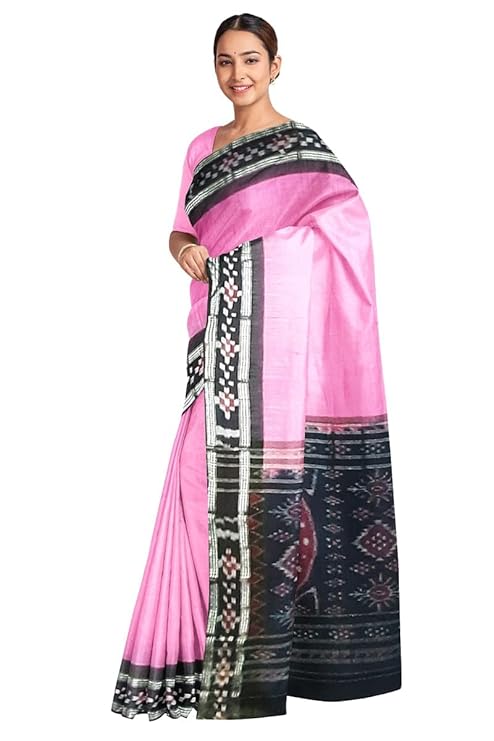 Odisha Sambalpuri Handloom Ikat Women Cotton Saree, Odisha Handloom Handmade Pure Cotton Khandua Saree, Ikkat Orissa Traditional Handloom Saree Without Blouse 166 - Saree by Utkal Handlooms