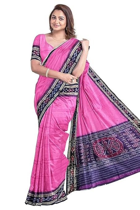 Odisha Sambalpuri Handloom Ikat Women Cotton Saree, Odisha Handloom Handmade Pure Cotton Khandua Saree, Ikkat Orissa Traditional Handloom Saree Without Blouse 177 - Saree by Utkal Handlooms