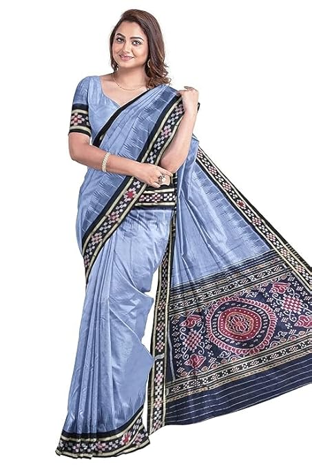 Odisha Sambalpuri Handloom Ikat Women Cotton Saree, Odisha Handloom Handmade Pure Cotton Khandua Saree, Ikkat Orissa Traditional Handloom Saree Without Blouse 221 - Saree by Utkal Handlooms